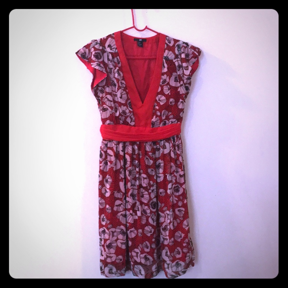 SALE: H&M Red Flower Dress